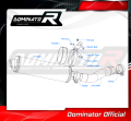 FZ1 FAZER 1000 EXHAUST Yamaha Muffler Auspuff Sportauspuff Silencer Echappement Silencieux Scarico Scarichi Escape Wydech Tłumik ROUND 2006 - 2015 DOMINATOR 5
