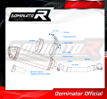 wydech tłumik DOMINATOR Homologowany HP1 pasujący do motocykla YZF 600R Thundercat 1996 - 2006 6