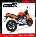 wydech tłumik DOMINATOR GP1 CZARNY pasujący do motocykla Kawasaki ER - 6 N / F 650 2009 - 2011