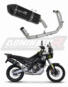 Aprilia Tuareg 660 2021 - 2023 Full Exhaust System Collector Silencer HP7 BLACK + dB killer medium