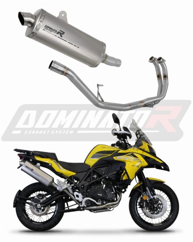 Benelli TRK 502 X 2018 - 2021 EXHAUST Muffler Auspuff Sportauspuff Silencer Echappement Silencieux Scarico Scarichi Escape Wydech Tłumik P7 Titanium Dominator Exhaust System x