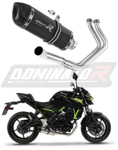 Kawasaki Z650 2017 - 2023 Full Exhaust System Collector Silencer HP1 BLACK + dB killer medium