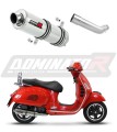 wydech tłumik DOMINATOR Okrągły pasujący do motocykla Piaggio Vespa GTS 125 2007 - 2012 6