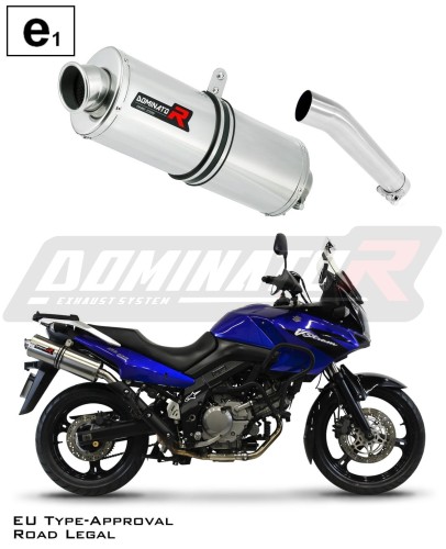 escape silenciador DOMINATOR homologado OVAL compatível com a motocicleta DL 650 V STROM 2004   2006 6