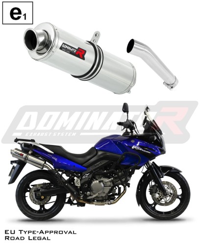 escape silenciador DOMINATOR homologado redondo compatível com a motocicleta DL 650 V STROM 2004   2006 6