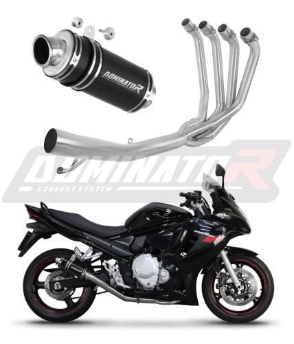 complete exhaust system with muffler DOMINATOR Full System GP1 BLACK fits to Suzuki GSXF 650 2007  2016 7
