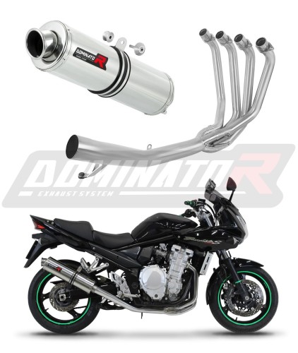 complete exhaust system with muffler DOMINATOR Full System ROUND fits to Suzuki GSF 1250 N / S BANDIT 2007  2016 7