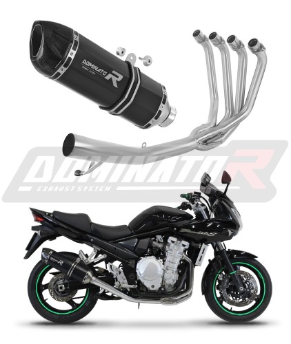 complete exhaust system with muffler DOMINATOR Full System HP1 BLACK fits to Suzuki GSF 650 BANDIT N / S 2007  2016 7