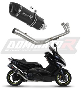 Yamaha T-MAX 500 2008 - 2011 Full Exhaust System Collector Silencer HP1 BLACK + dB killer medium