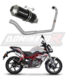 Benelli BN 125 2018 - 2023 Full Exhaust System Collector Silencer OV G2 BLACK + dB killer