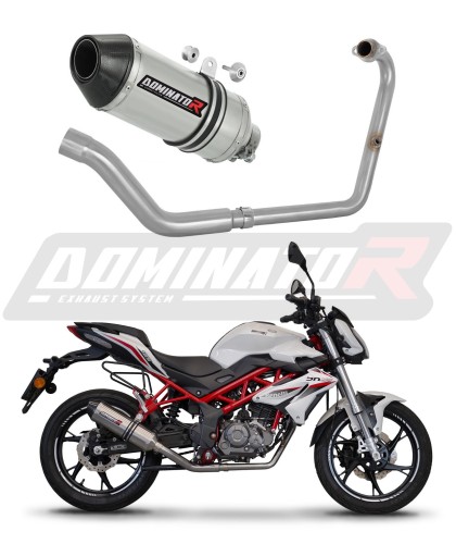 Benelli BN 125 2018 - 2023 Full system Kolektor wydech tłumik HP3 Motorcycle Muffler Auspuff Sportauspuff Silencer Echappement Silencieux Scarico Scarichi Escape Wydech Tłumik  Dominator Exhaust System x
