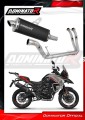 kompletny układ wydechowy z tłumikiem DOMINATOR Full System P7 CZARNY pasujący do motocykla Benelli TRK 702 / TRK 702X 2023 - 2024