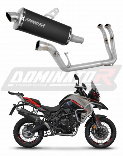 Benelli TRK 702 X 2023 - 2024 EXHAUST Muffler Auspuff Sportauspuff Silencer Echappement Silencieux Scarico Scarichi Escape Wydech Tłumik P7 Black Dominator Exhaust System x