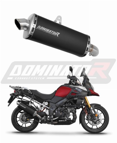 Suzuki DL 1000 V-Strom 2017 - 2020 Exhaust Muffler Auspuff Sportauspuff Silencer Echappement Silencieux Scarico Scarichi Escape Wydech Tłumik P7 BLACK DOMINATOR EXHAUST SYSTEM