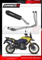 Suzuki V-Strom 800 / DE 2023 - 2024  EXHAUST Collector Manifold Full System Muffler Auspuff Sportauspuff Silencer Echappement Silencieux Scarico Scarichi Escape Wydech Tłumik MX2  BLACK Dominator Exhaust System