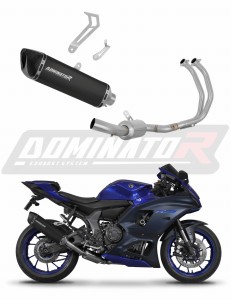 Yamaha YZF R7 2021 - 2024 RACE Full Exhaust System Collector Silencer HP6 BLACK + dB killer