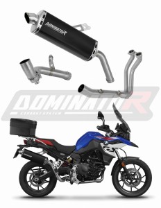 BMW F900GS Adventure 2024 Full Exhaust System Collector Silencer P7 BLACK + dB killer