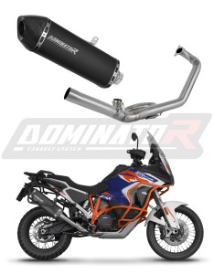 KTM 1290 Super Adventure 2021 - 2024 Full Exhaust System Collector Silencer HP7 BLACK + dB killer medium