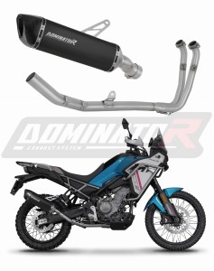 CF MOTO 450 MT 2024 Full Exhaust System Collector Silencer HP6 BLACK + dB killer