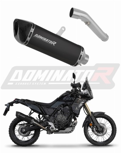 Yamaha Tenere 700 2021 - 2024 EXHAUST Muffler Auspuff Sportauspuff Silencer Echappement Silencieux Scarico Scarichi Escape HP6 BLACK Dominator  x