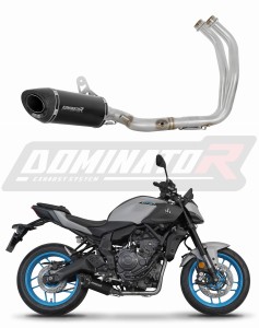 Yamaha MT 07 2025 Full Exhaust System Collector Silencer HP8 BLACK + dB killer