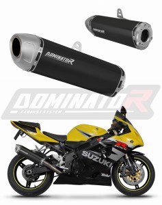 Suzuki GSXR 1000 K1 - K4 2001 - 2004 Exhaust Silencer Muffler S6 BLACK + dB killer