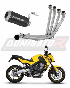 Honda CB 650 F 2014 - 2018 Full Exhaust System Collector Silencer GP BLACK + dB killer medium