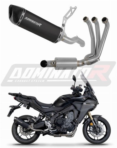 Yamaha Tracer 9 GT 2025 Collector Manifold Full Exhaust System Muffler Auspuff Sportauspuff Silencer Echappement Silencieux Scarico Scarichi Escape Wydech Tłumik HP6 Black EX Dominator Exhaust System x