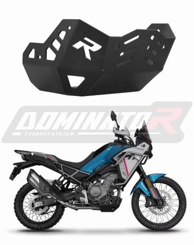 CF MOTO 450 MT 2025 Aluminium Engine guard Skid plate BLACK Aluminium Piastra protettiva del coperchio del motore Plaque de protection du moteur en aluminium Aluminium-Motorschutz-Unterfahrschutz Aluminium Motorskydd hasplåt Placă de protecţie DOMINATOR x