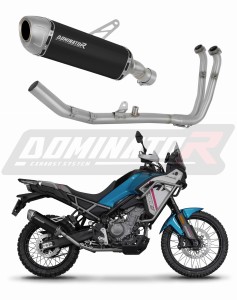 CF MOTO 450 MT 2024 - 2026 (Euro 5+) Full Exhaust System Collector Silencer S6 BLACK + dB killer
