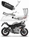 CF MOTO 675 SR R 2024 2025 Full System Motorcycle Muffler Auspuff Sportauspuff Silencer Echappement Silencieux Scarico Scarichi Escape Wydech Tłumik HP6 Black Noir Negro Nero Dominator Exhaust System x