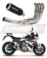 BMW S1000R 2021-2022  Full  Exhaust System  Muffler Auspuff Sportauspuff Silencer Echappement Silencieux Scarico Scarichi Escape Collector Manifold Wydech Tłumik  GP  BLACK DOMINATOR x