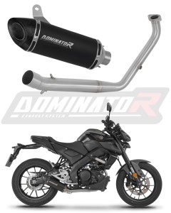 Yamaha MT 125 2021 - 2024 Full Exhaust System Collector Silencer HP8 BLACK + dB killer