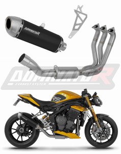 Triumph Speed Triple 1200 RS / RR 2021 - 2024 Full Exhaust System Collector Silencer S6 BLACK + dB killer