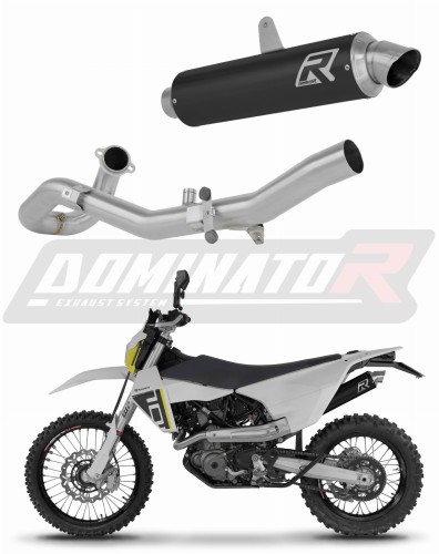 kompletny układ wydechowy z tłumikiem DOMINATOR Full System GPF CZARNY pasujący do motocykla Husqvarna 701 Enduro 2026
