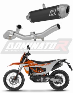 KTM 690 SMC-R 2026 Full Exhaust System Collector Silencer S6 BLACK + dB killer