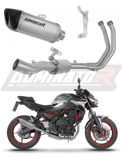 kompletny układ wydechowy z tłumikiem DOMINATOR Full System Tytanowy HP6 pasujący do motocykla Kawasaki Z650 2023 - 2026