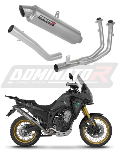 kompletny układ wydechowy z tłumikiem DOMINATOR Full System GPF pasujący do motocykla Rieju Aventura 500 2023 - 2026